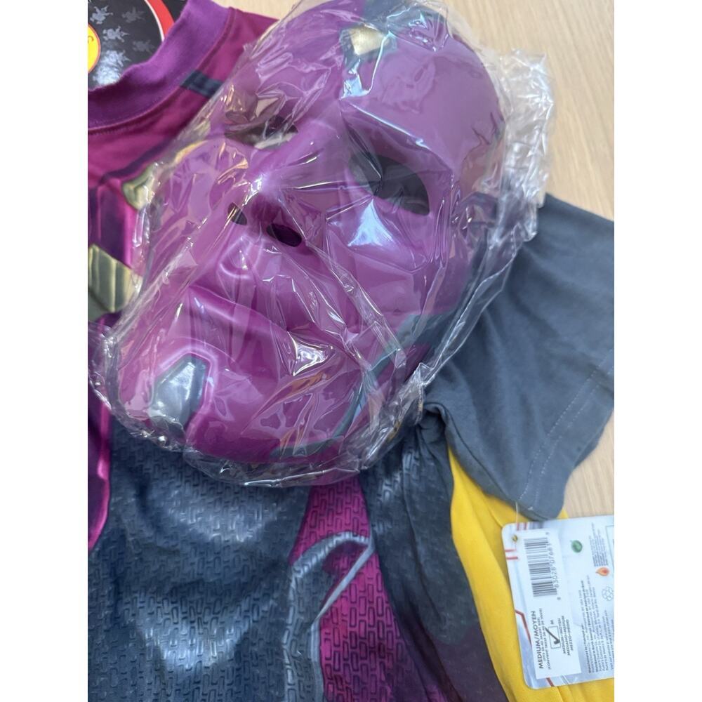 NWT Vision Shirt, Cape And Mask Marvel Avengers Ultron Halloween Adult Costume - Picture 3 of 6